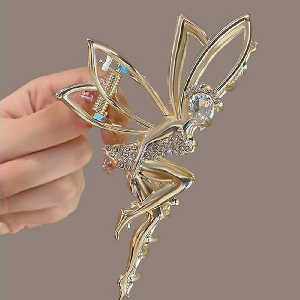 1pc Women's Hair Clip For High Ponytail Or Hair Bun With Large Size, Butterfly - Picture 2 of 3